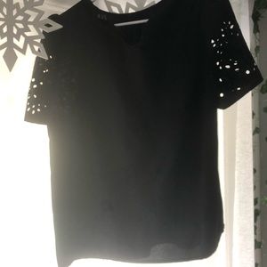 Black top with cute sleeves 3 for $18 item